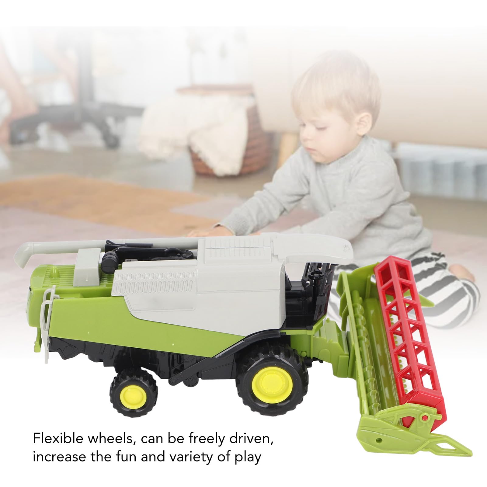 Farm Tractor Toy for Kids - Realistic Farm Harvester Vehicle Model - Educational Role Play Toy for Toddlers & Children - Perfect for Imaginative Play, Learning Agriculture & Farm Life Scenarios