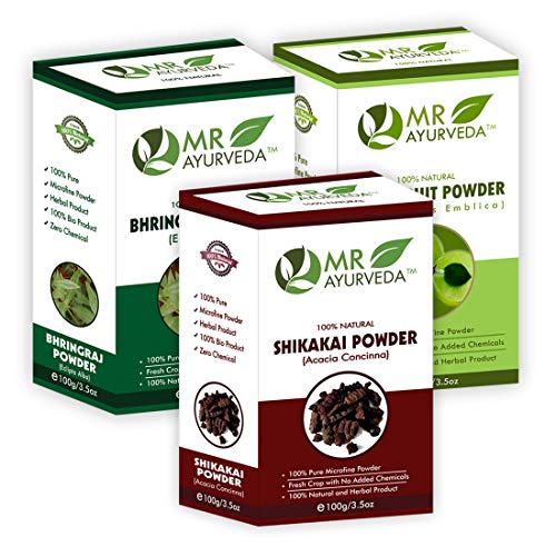 Bhringraj Powder + Shikakai Powder + Amla Powder