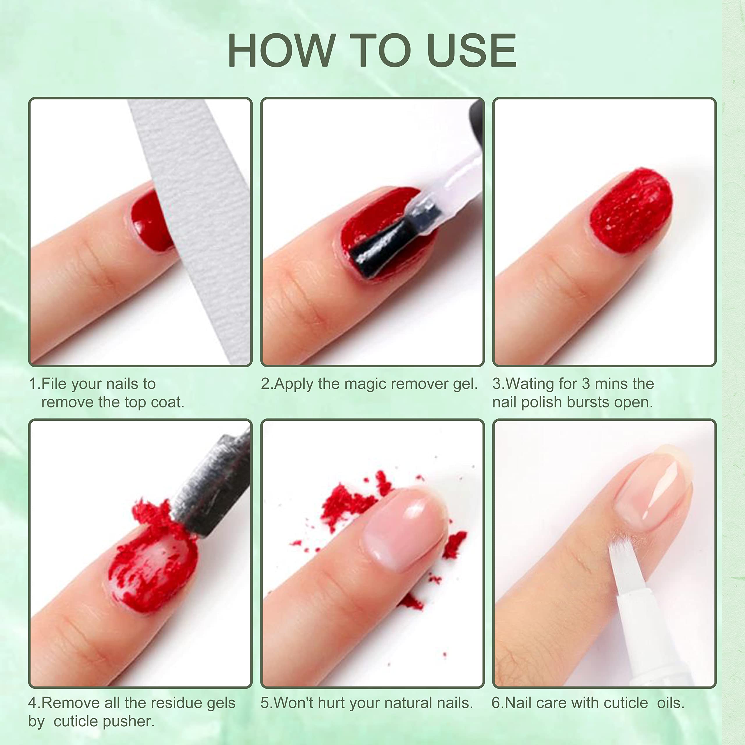 Fast-Acting Gel Nail Polish Remover - Works in 1-3 Minutes | 16ml Professional Strength Gel Nail Polish Remover for Salon & Home Use | Gentle Yet Effective for Gel & Regular Polish Removal