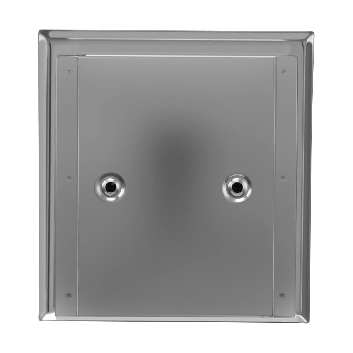 Stainless Steel Recessed Toilet Paper Holder with Lid - Wall Mount Bathroom Tissue Dispenser - Modern Silver Bathroom Decor for Home & Office Use - Pack of 1