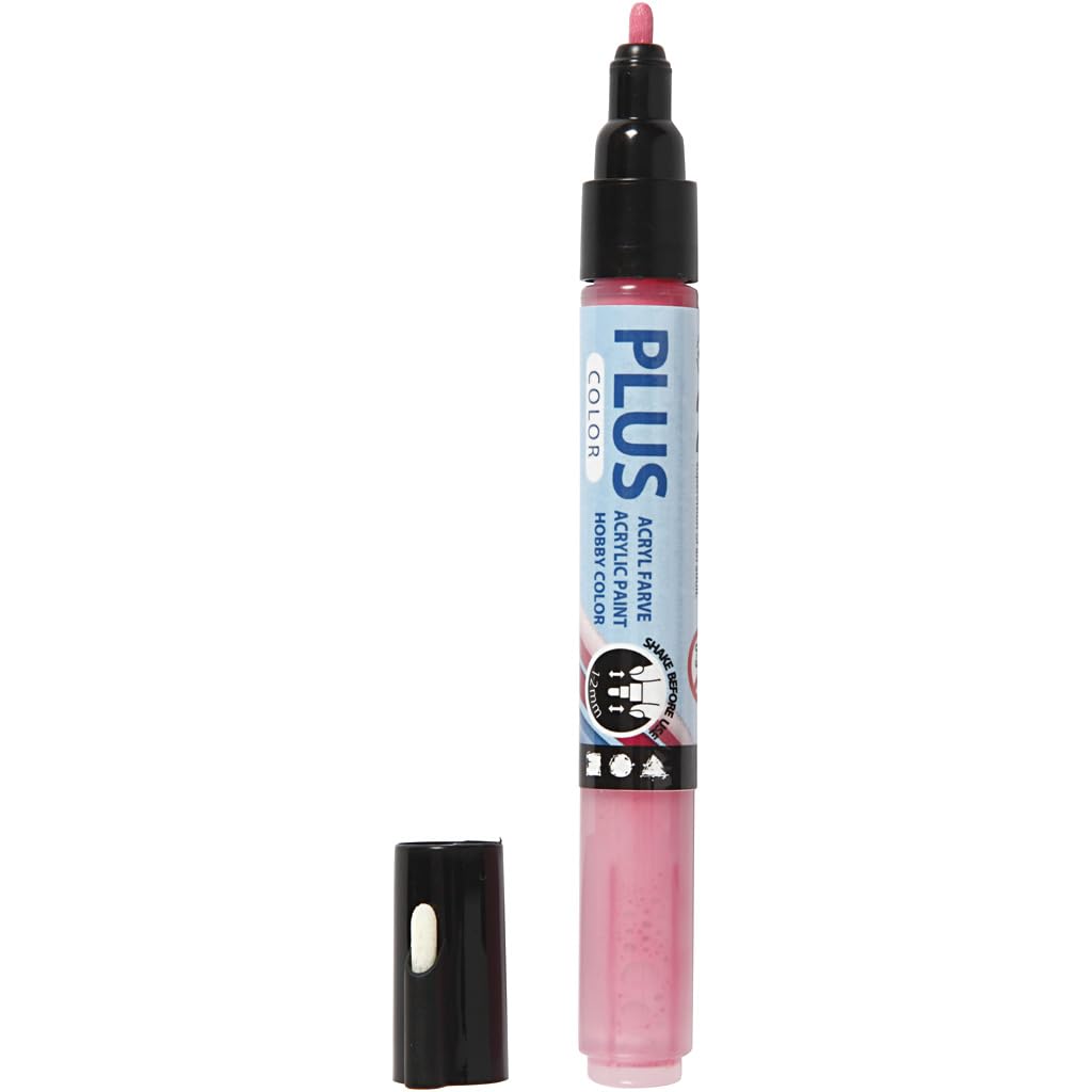 Vibrant Plus Color Acrylic Paint Pens - Fuchsia Pink (1 Premium Paint Marker Included) - Perfect for DIY Crafts, Rock Painting, Canvas Art & Home Decor Projects
