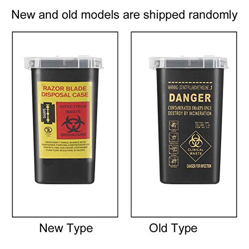 Sharps Container for Needles & Blades - Safe Medical Waste Disposal Bin for Tattoo Supplies, Clinics & Home Use | FDA Compliant Needle Destruction Box (Black)