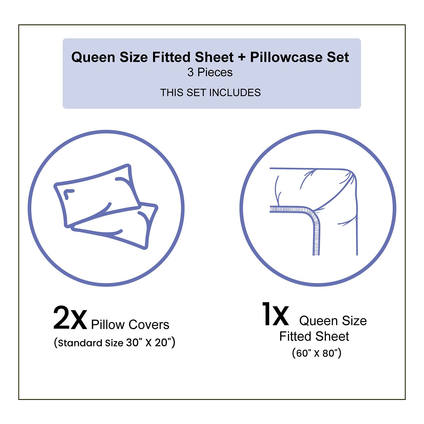 Ambesonne Outer Space Fitted Sheet & Pillow Sham Set - Galaxy Starry Night Milky Way Print 3-Piece Queen Bedding Set in Purple & Blue | Solar System Themed Decor for Kids Room, Teen Bedroom & Astronomy Lovers