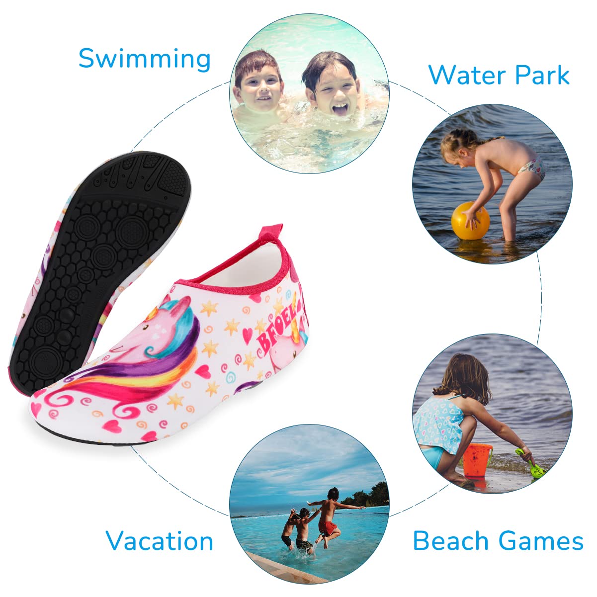 **Best Kids Water Shoes for Toddler Boys & Girls - Quick Dry Non-Slip Swim Socks for Beach, Pool & Aqua Sports**    *(Perfect for Swimming, Beach Play, Water Parks & Outdoor Adventures!)*