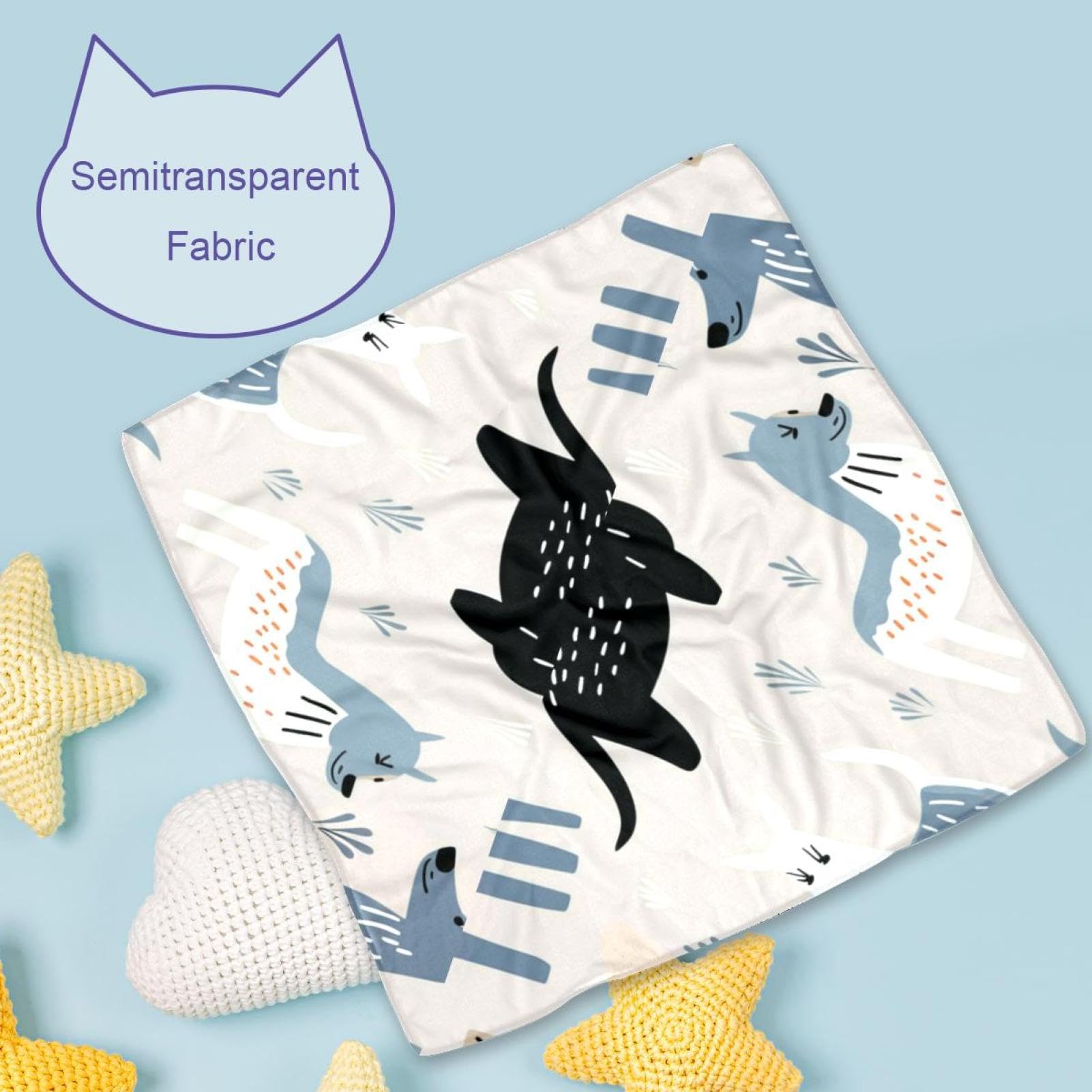 Stylish Dog Bandanas for Small, Medium & Large Pets - 2-Piece Abstract Hand-Drawn Dog Scarves for Dogs & Cats | Perfect for Pet Parties, Photo Shoots & Everyday Wear