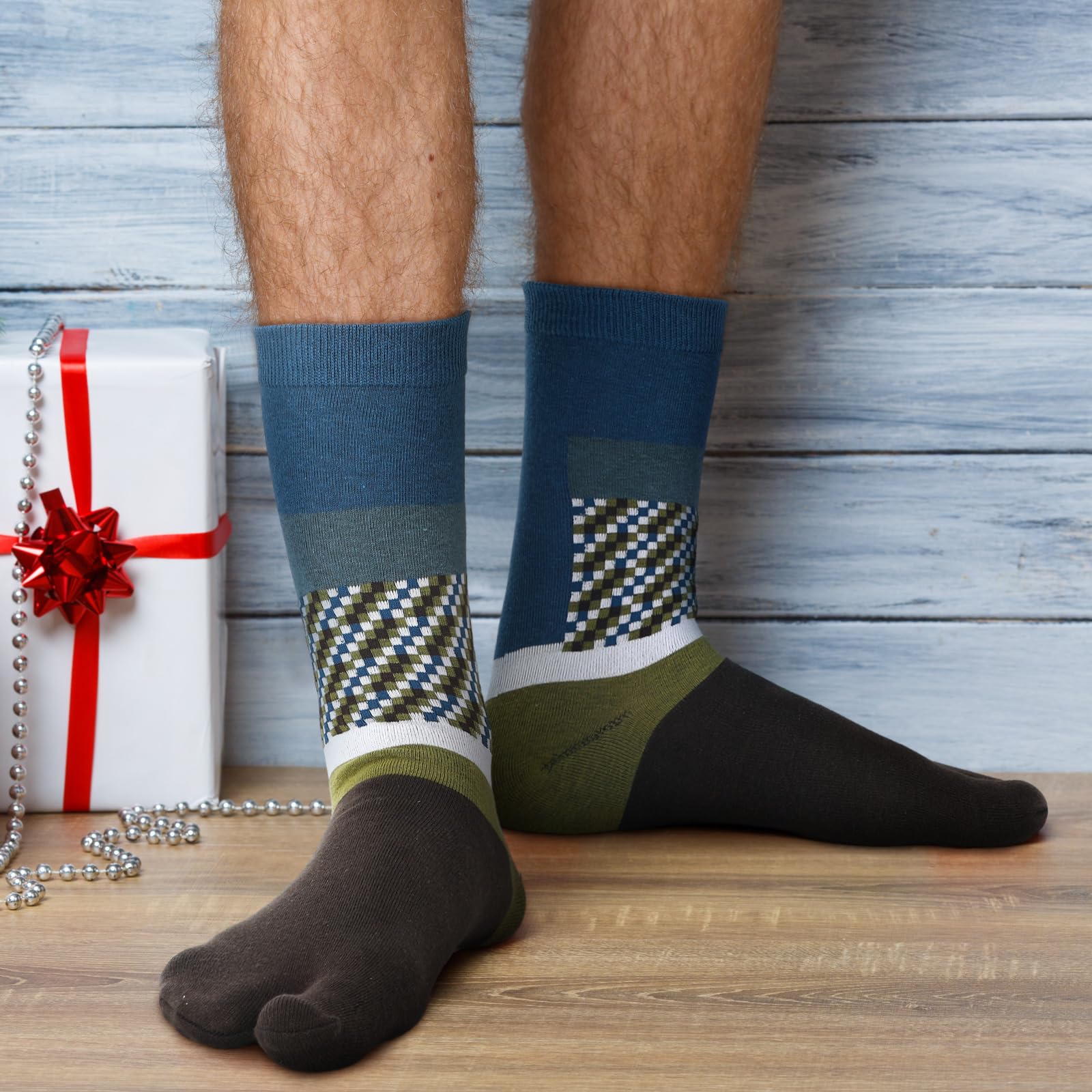 6 Pairs Men's Tabi Socks - Breathable Cotton Split Toe Socks for Flip Flops & Athletic Wear | Comfortable & Moisture Wicking | Perfect for Yoga, Running & Casual Use