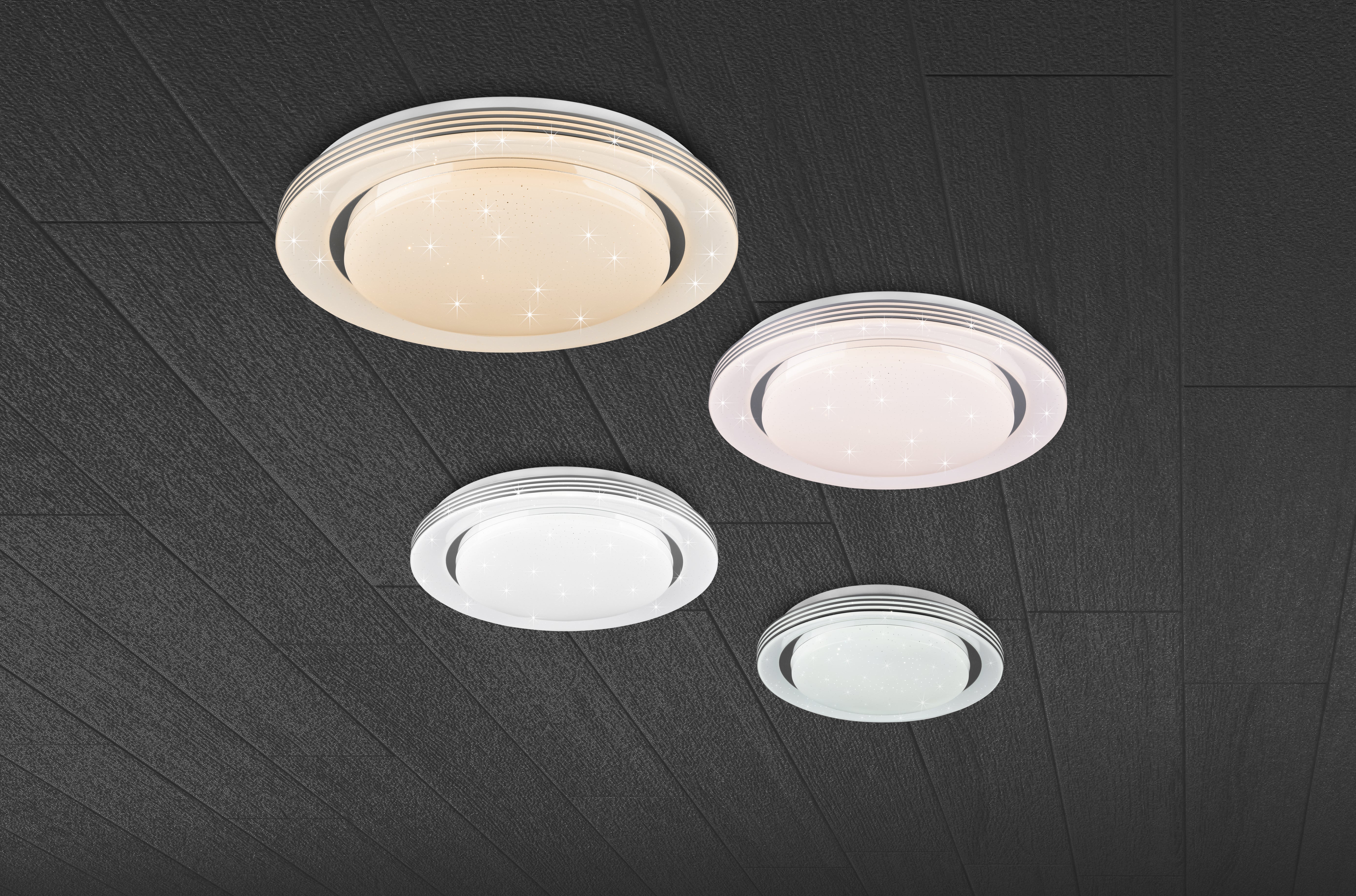 Atria LED Flush Mount Ceiling Light - Dimmable Modern Fixture in Multiple Sizes & Finishes (Brushed Nickel, Matte Black, White) - Perfect for Bedroom, Kitchen, Hallway & Office Lighting