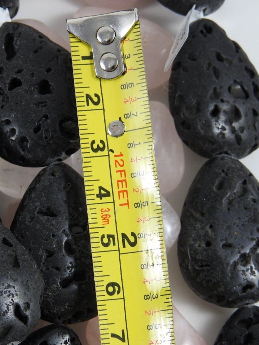 Premium Black Lava Stone Beads Strand - Natural Volcanic Rock Beads for Jewelry Making, Aromatherapy & Essential Oil Diffuser Bracelets - Perfect for DIY, Meditation & Stress Relief