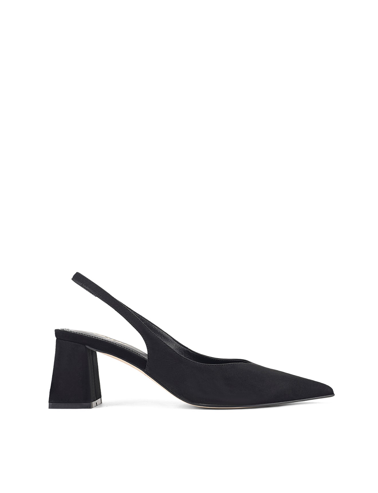 Yankee Slingback Block Heel Shoes - Black Suede Pumps for Women | Comfortable & Stylish Dress Shoes for Office, Party & Special Occasions