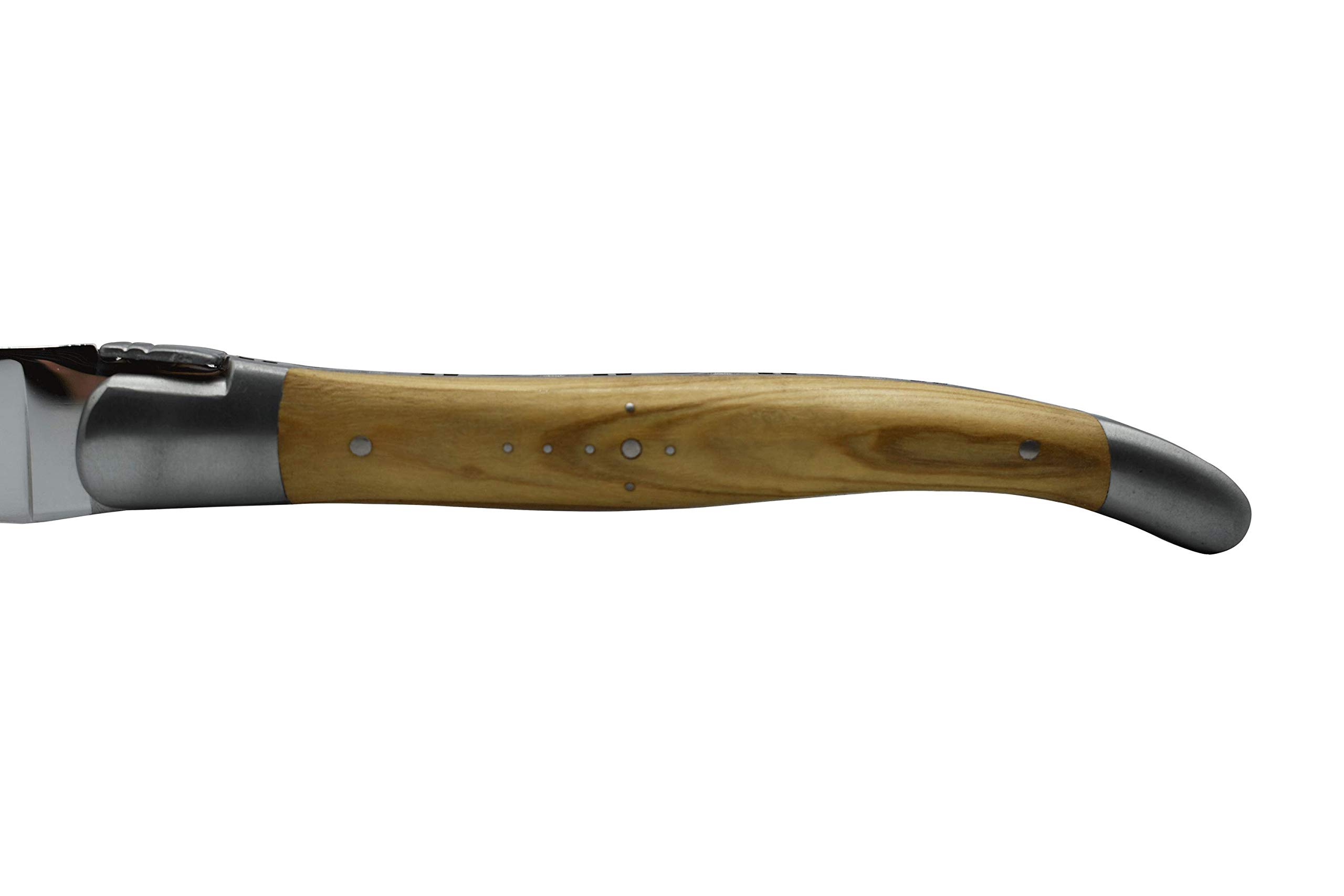 Premium Laguiole en Aubrac Forged Full Tang Steak Knives Set - 2-Piece Stainless Steel Blades with Olivewood Handle & Matte Bolsters - Perfect for Fine Dining, Steakhouse Experience & Gourmet Gifts