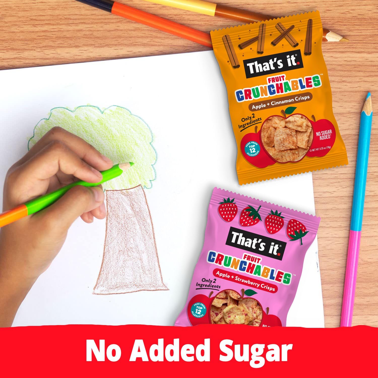 That's It Fruit Crunchables Variety Pack - 100% Natural Fruit Snacks for Kids, Vegan, Non-GMO, Gluten-Free, No Sugar Added (16 Pack) | Healthy School Lunch, After-School Snack & On-the-Go Treat