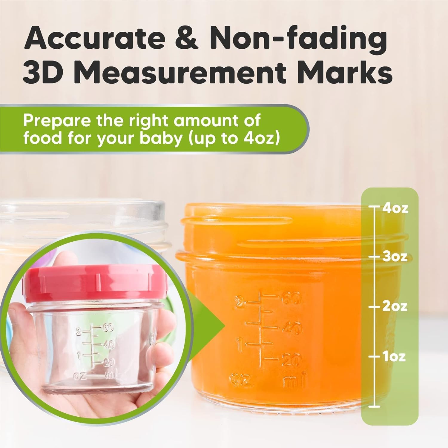KeaBabies Portable Waterproof Foldable Diaper Changing Pad & 12-Pack 4oz Baby Food Storage Containers with Lids - Travel Changing Mat for On-the-Go Parents - Perfect for Diaper Bags, Strollers, and Baby Showers
