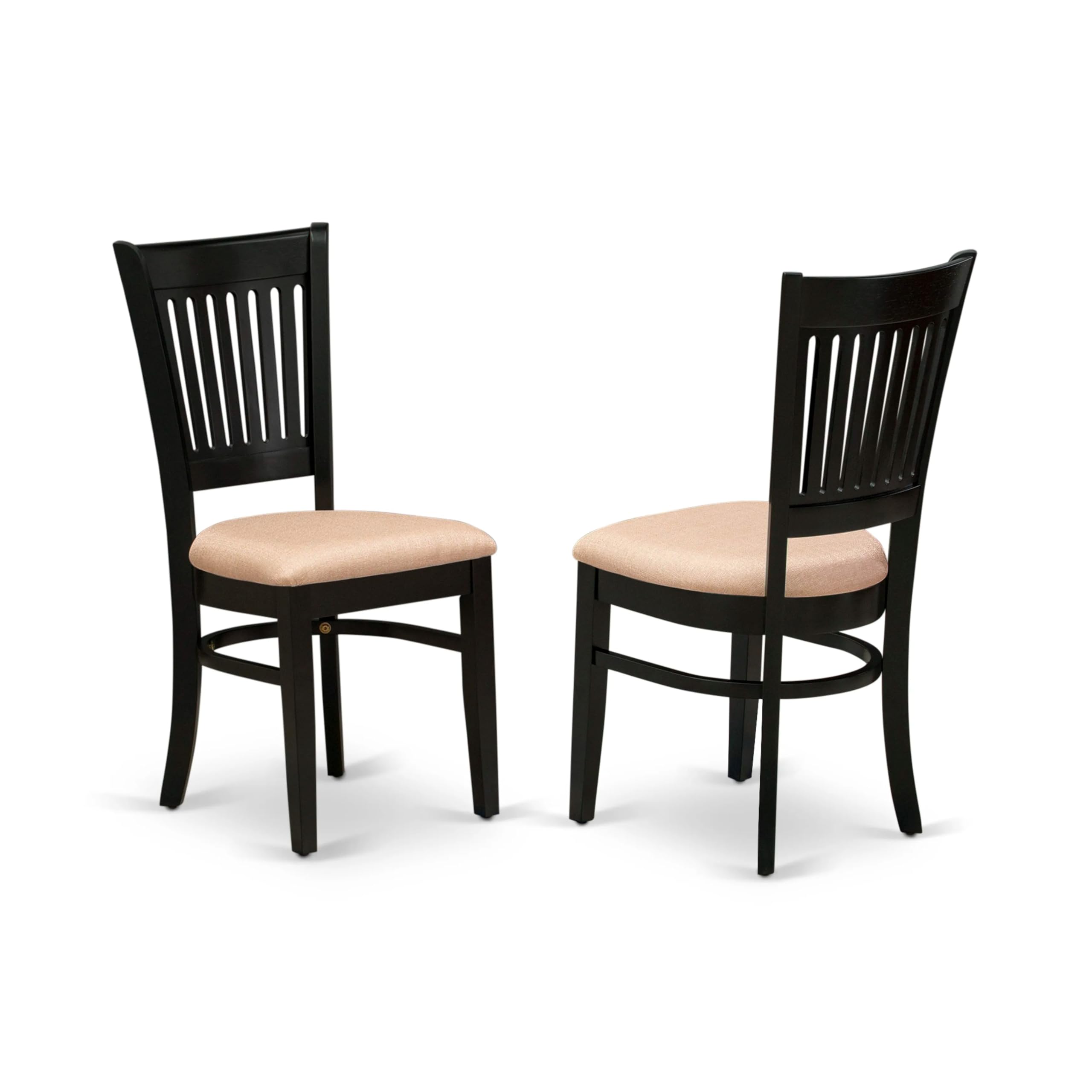 East West Furniture AMVA5-BLK-C 5-Piece Round Dining Set with Pedestal Table & 4 Upholstered Chairs, 36x36 Inch, Black - Perfect for Small Kitchens, Breakfast Nooks, and Cozy Dining Spaces