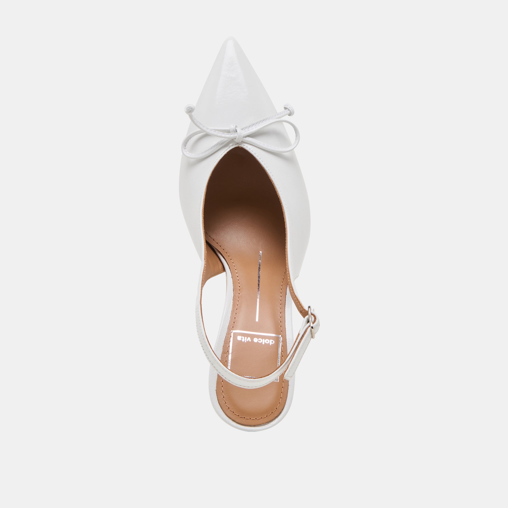 GEENA Women's White Leather Heels - Comfortable High Heel Pumps for Work, Party & Special Occasions