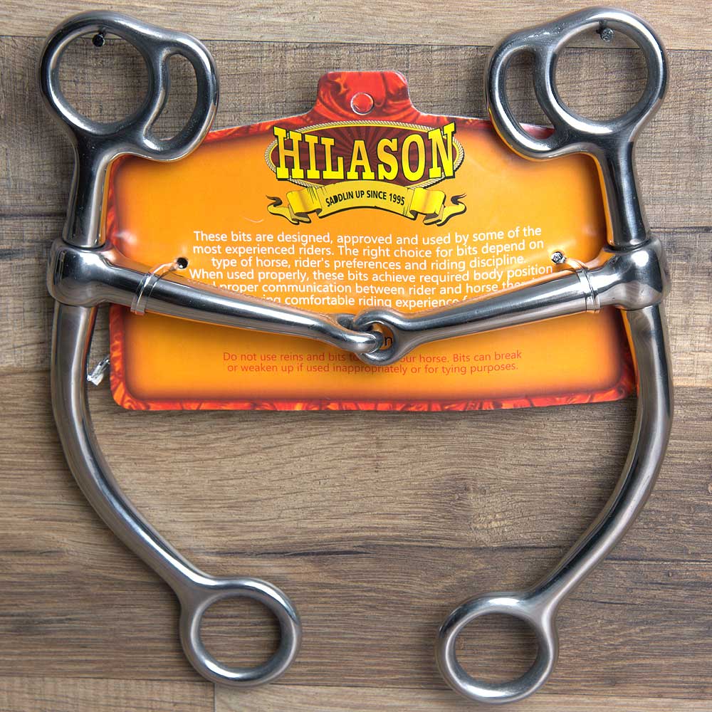 5.5 Inch Hilason Western Stainless Steel Tom Thumb Horse Bit for Training and Riding - Durable Comfort Mouthpiece for Horses, Ponies, and Trail Riding