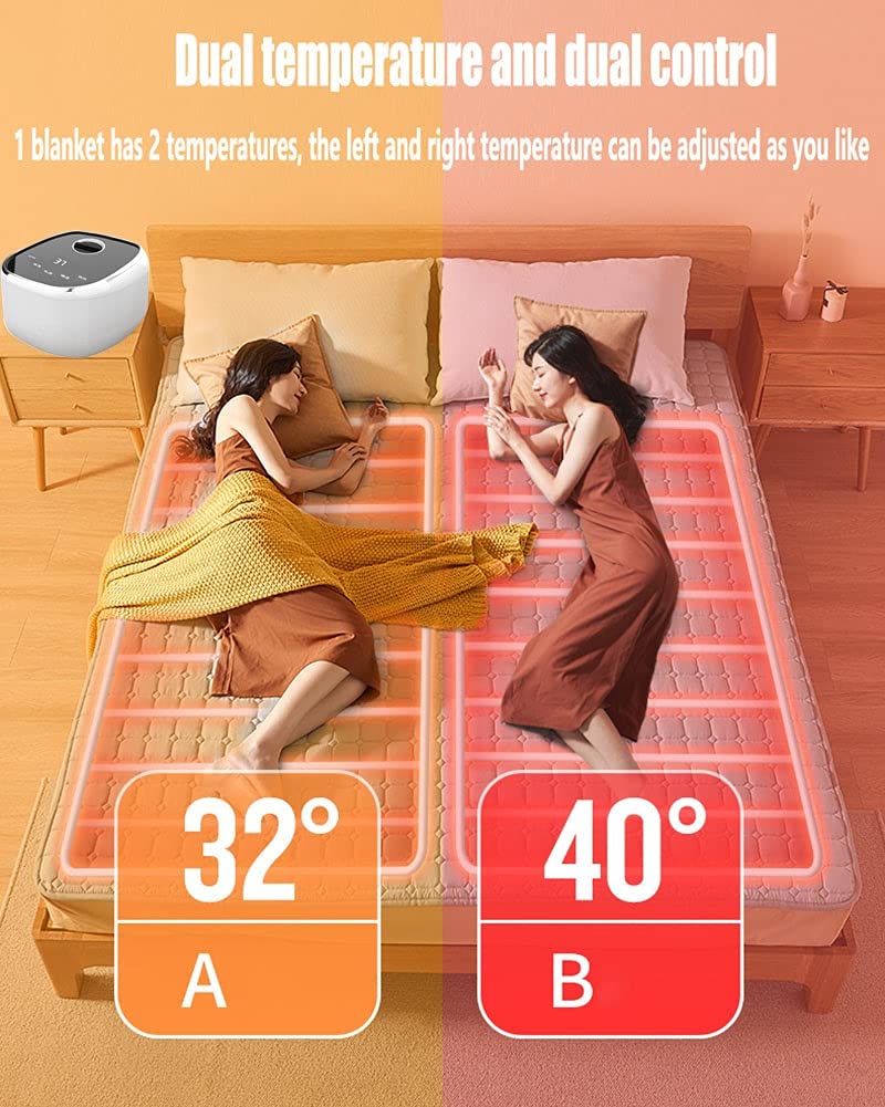 Electric Heated Mattress Pad with Water Circulation - Ultra Quiet, No EMF, Winter Warmth (0.9x1.8M) - Perfect for Cold Nights, Arthritis Pain Relief & Cozy Bedroom Comfort