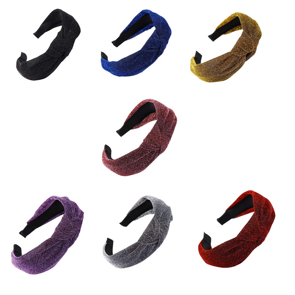 Bright Silk Bow Knot Hairband for Women - Elegant Head Hoop Hair Accessories in Wine Red - Perfect for Parties, Weddings & Everyday Wear