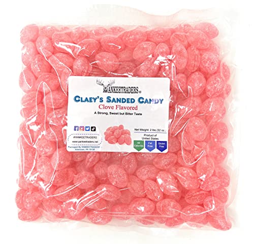 Claeys Clove Sanded Candy Drops - 2 Pound Bag | Old-Fashioned Hard Candy for Holidays, Parties & Gifts | Perfect for Christmas, Halloween & Candy Buffets