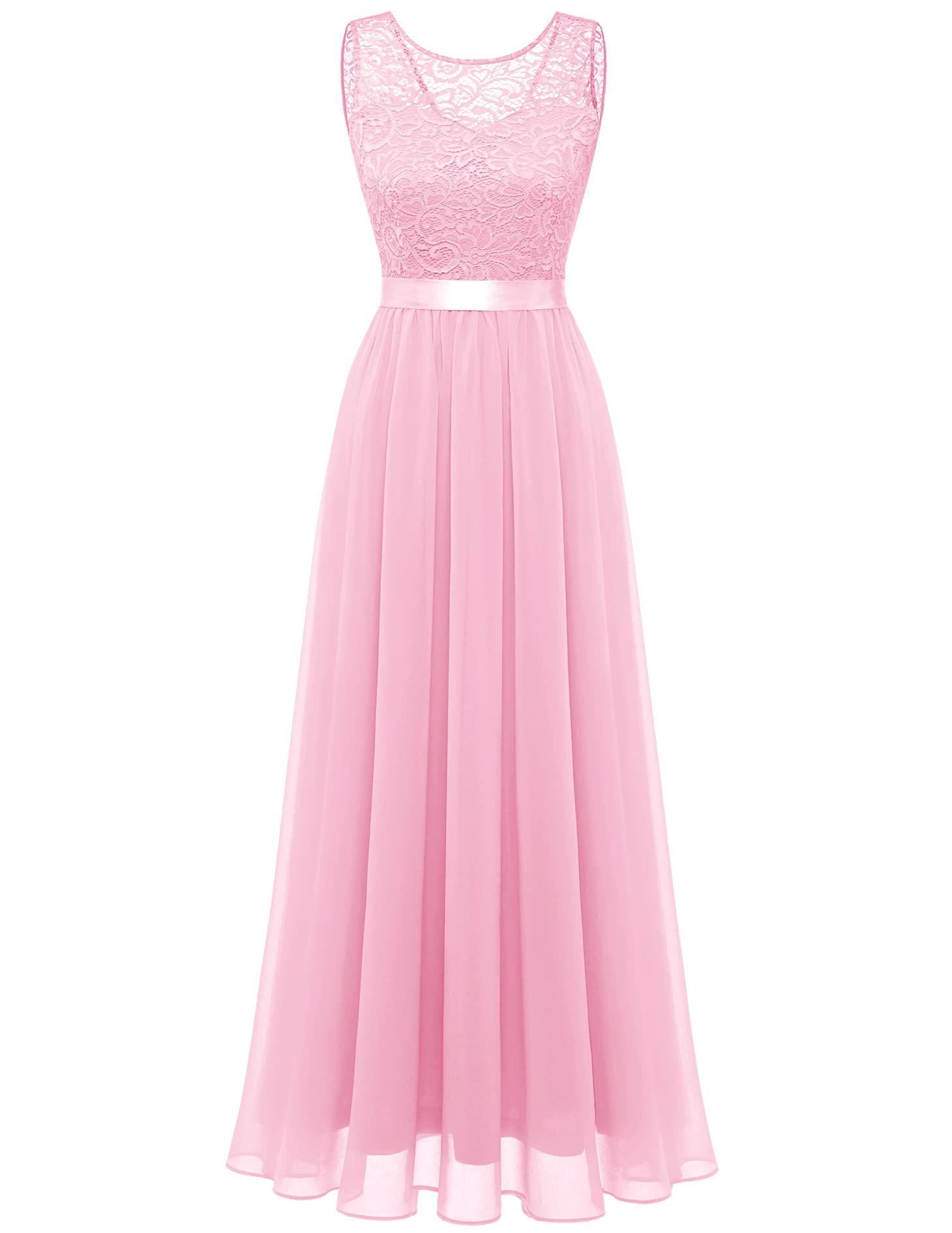 BeryLove Women's 2023 Summer Sleeveless Lace Cocktail Dress - Elegant Prom, Wedding Guest & Bridesmaid Short Dress for Parties, Dinners & Special Occasions