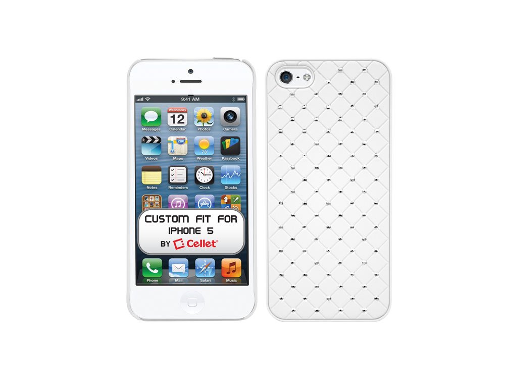 Cellet Crystals Proguard Protective Case for Apple iPhone 5 - Slim Clear White Cover with Shock Absorption | Perfect for Everyday Use, Travel & Outdoor Activities