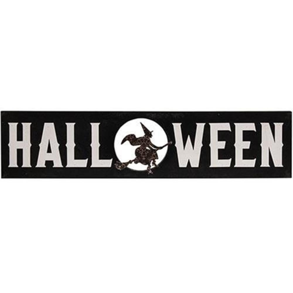 Halloween Witch Printed Wood Sign - Spooky Home Decor for Halloween Party & Fall Season