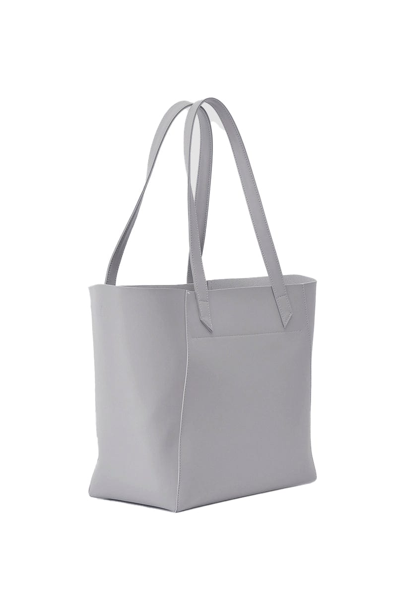 Totissimo Foldable Vegan Leather Tote Bag for Women | Stylish Pearl White Handbag - Perfect for Work, Travel & Everyday Use