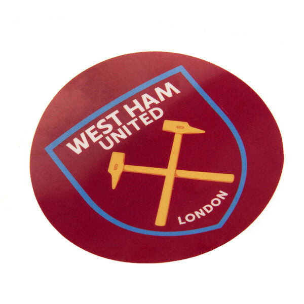 West Ham United Crest Car Sticker - Premium Vinyl Decal for Cars, Windows & Laptops - Show Your Team Pride at Games, Work & Travel