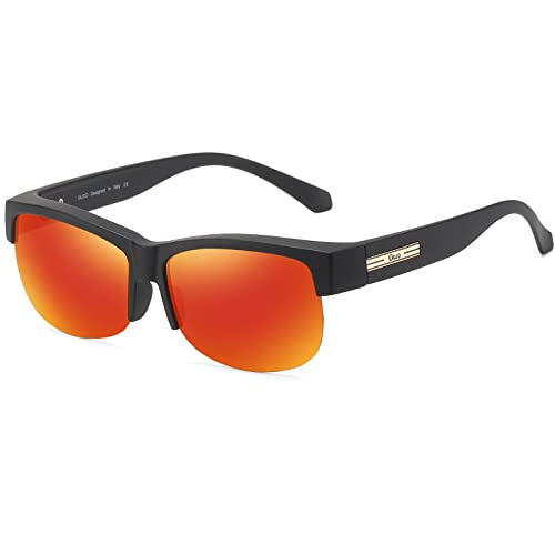 Matte Black Frame Revo Red Lens