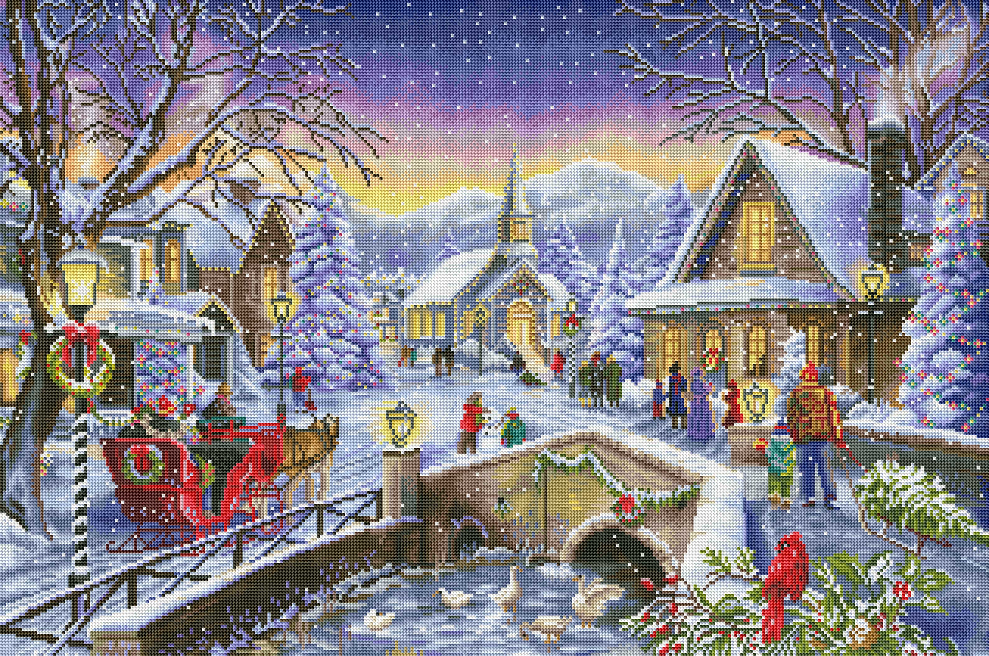Christmas Village Glow - LED Lighted Holiday Village Decoration Set for Home, Tabletop, and Mantel - Perfect for Christmas Decor, Winter Wonderland Displays, and Festive Home Decorating