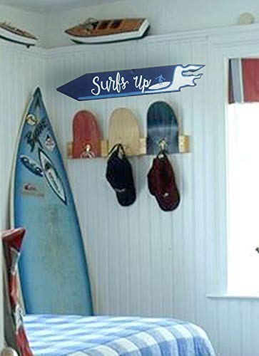 Reclaimed Pallet Wood Surfboard Wall Art - Rustic Beach Decor for Surfers & Coastal Homes - Perfect for Bedroom, Living Room or Beach House Decor