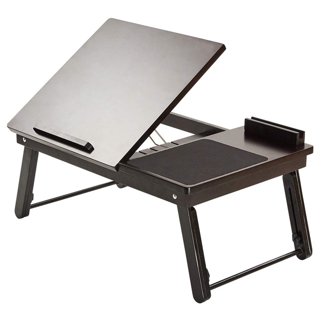 KYEEY Adjustable Bamboo Laptop Tray - Portable Folding Lap Desk for Work, Study & Eating in Bed, Sofa or Floor - Multi-Position Ergonomic Design for Laptops, Tablets, Books & Meals