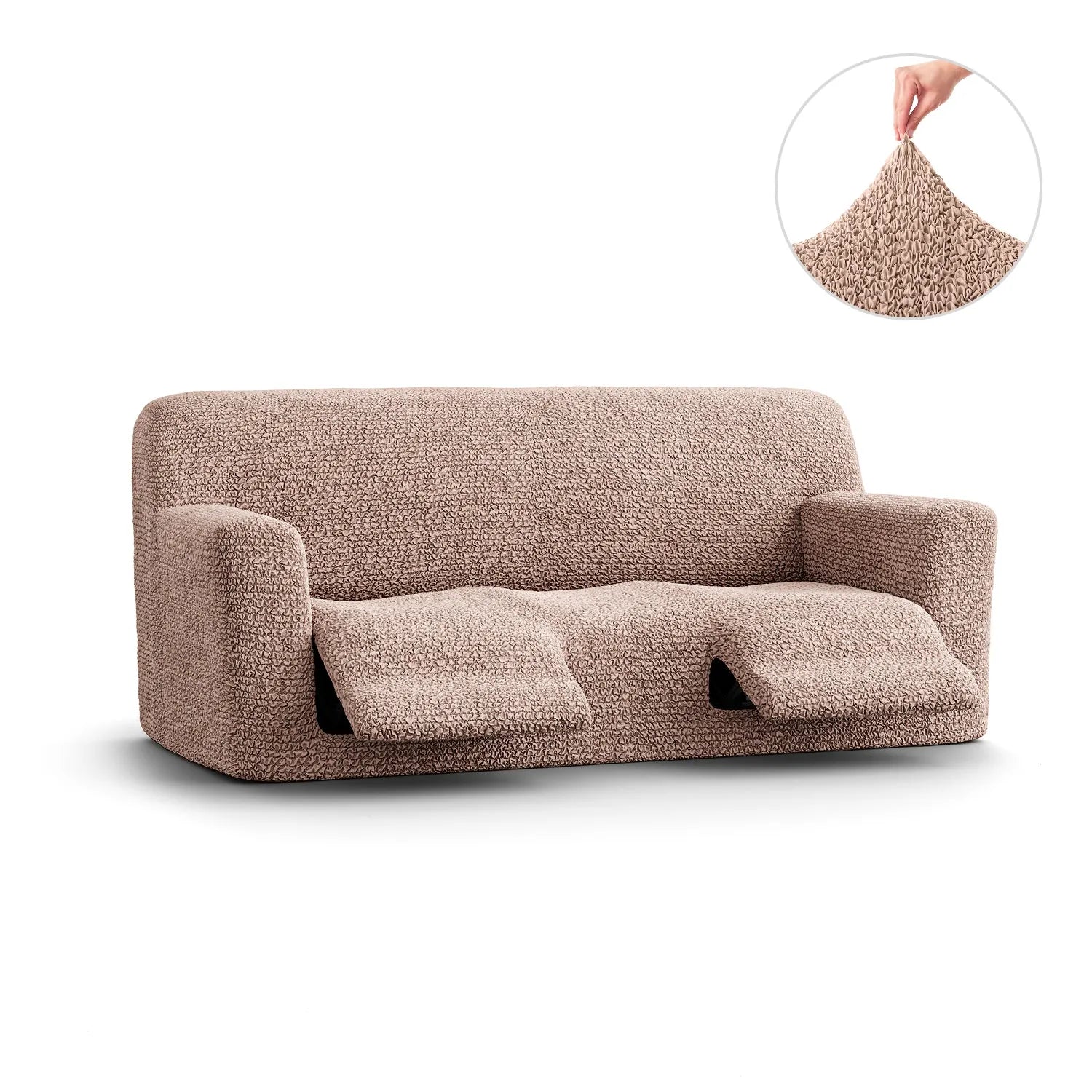 3 Seater Recliner Slipcover - Microfiber Sofa Cover for Living Room Furniture Protection - Perfect for Pets, Kids & Everyday Use