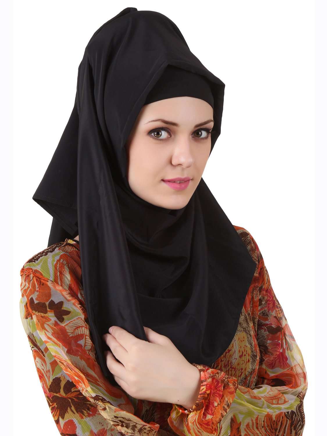 Daania Black Nida Hijab - Modest Muslim Scarf for Women - Perfect for Prayer, Work, and Everyday Wear