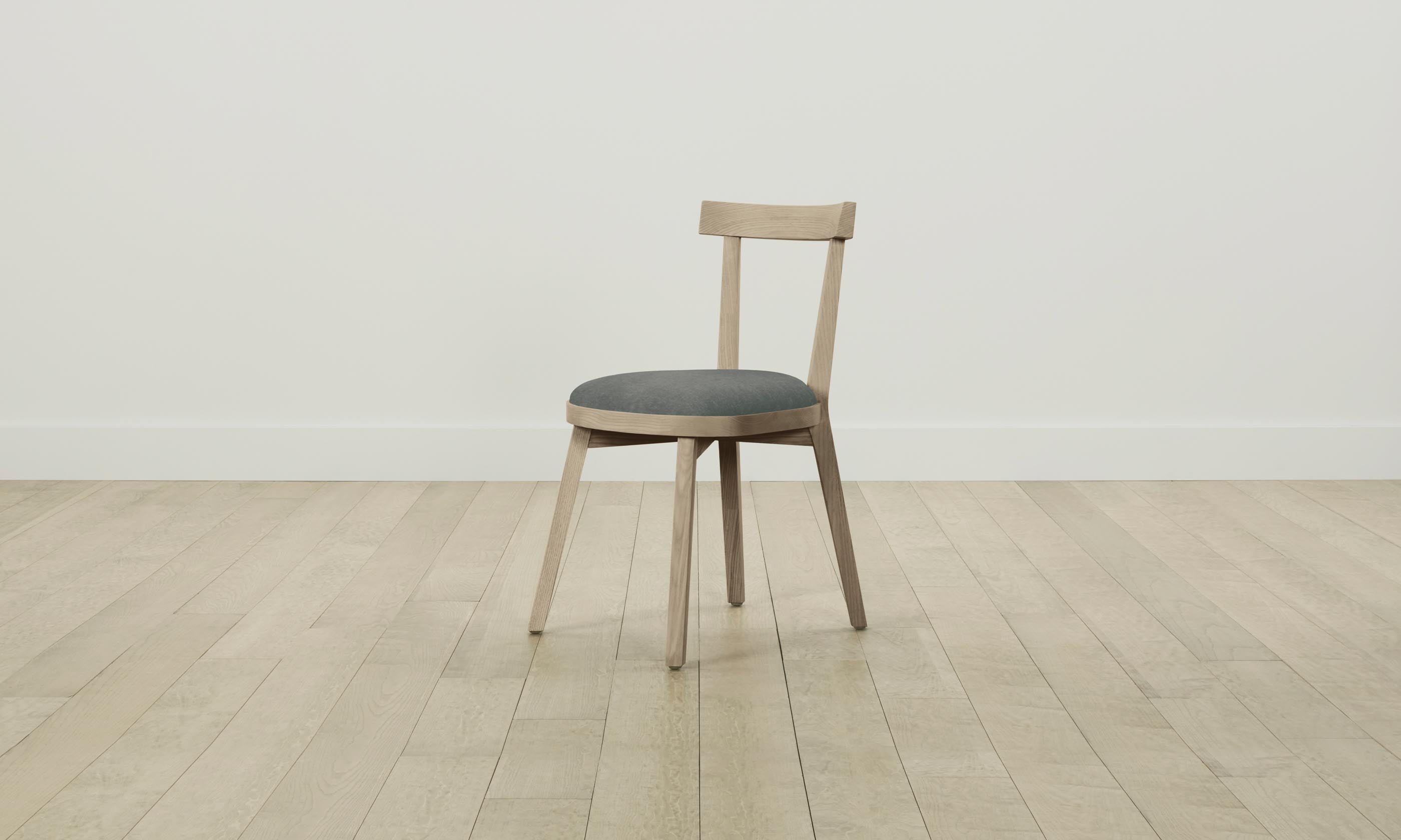 Allen Dining Chair - Modern Mohair Upholstered Seat in Fog Gray - Perfect for Dining Rooms, Kitchens, and Home Offices