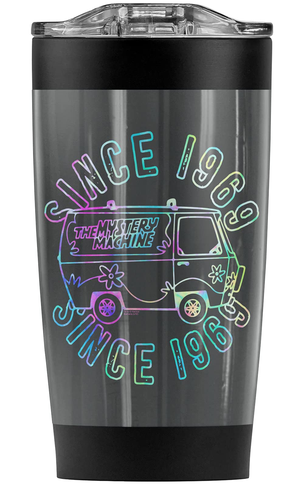 Scooby-Doo Groovin 20 oz Stainless Steel Tumbler - Vacuum Insulated Double Wall Travel Mug with Leakproof Sliding Lid - Perfect for Coffee, Tea & Cold Drinks On The Go