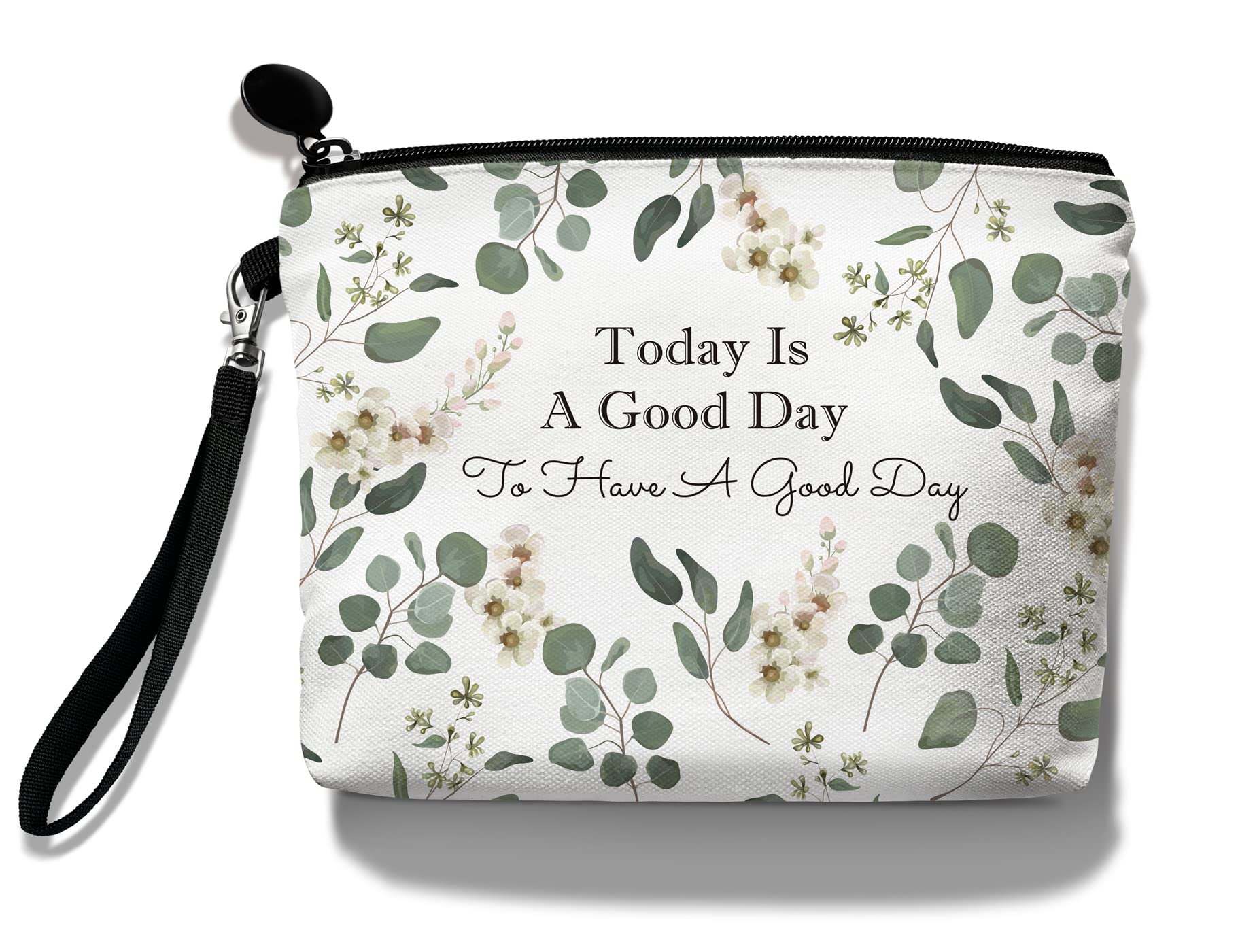 Hglian Eucalyptus Travel Makeup Bag - Waterproof Cosmetic Organizer Pouch for Women | Perfect for Toiletries, Makeup & Travel Accessories | Great Gift Idea for Her | Use at Home, Gym or Vacation Trips
