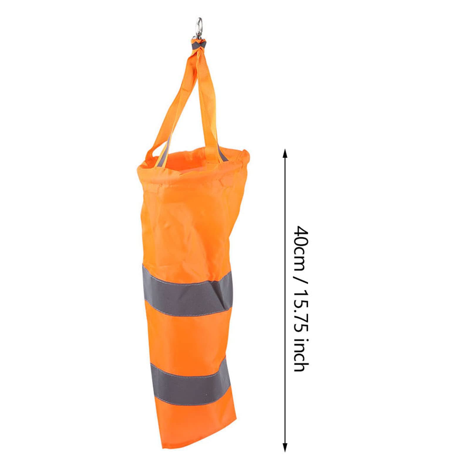 40cm Rip-Stop Nylon Windsock with Reflective Strip - Durable Outdoor Wind Measurement Sock for Airport, Farm, Park & Marine Use - Perfect for Aviation, Agriculture and Weather Monitoring
