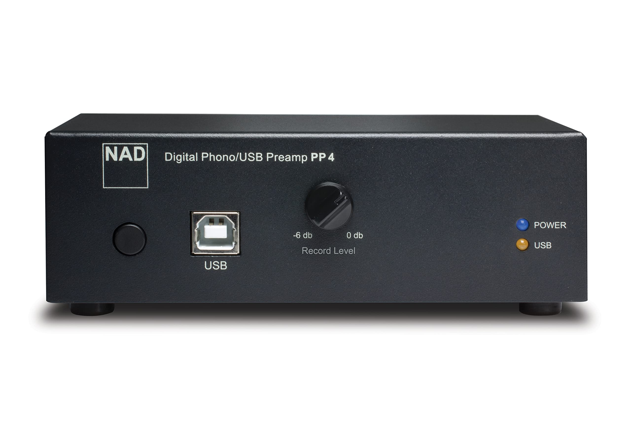 NAD PP4 Digital Phono USB Preamplifier - High-Fidelity Vinyl Record Player Preamp with USB Output for Digitizing LP Collections | Perfect for Home Audio Systems & DJ Setups