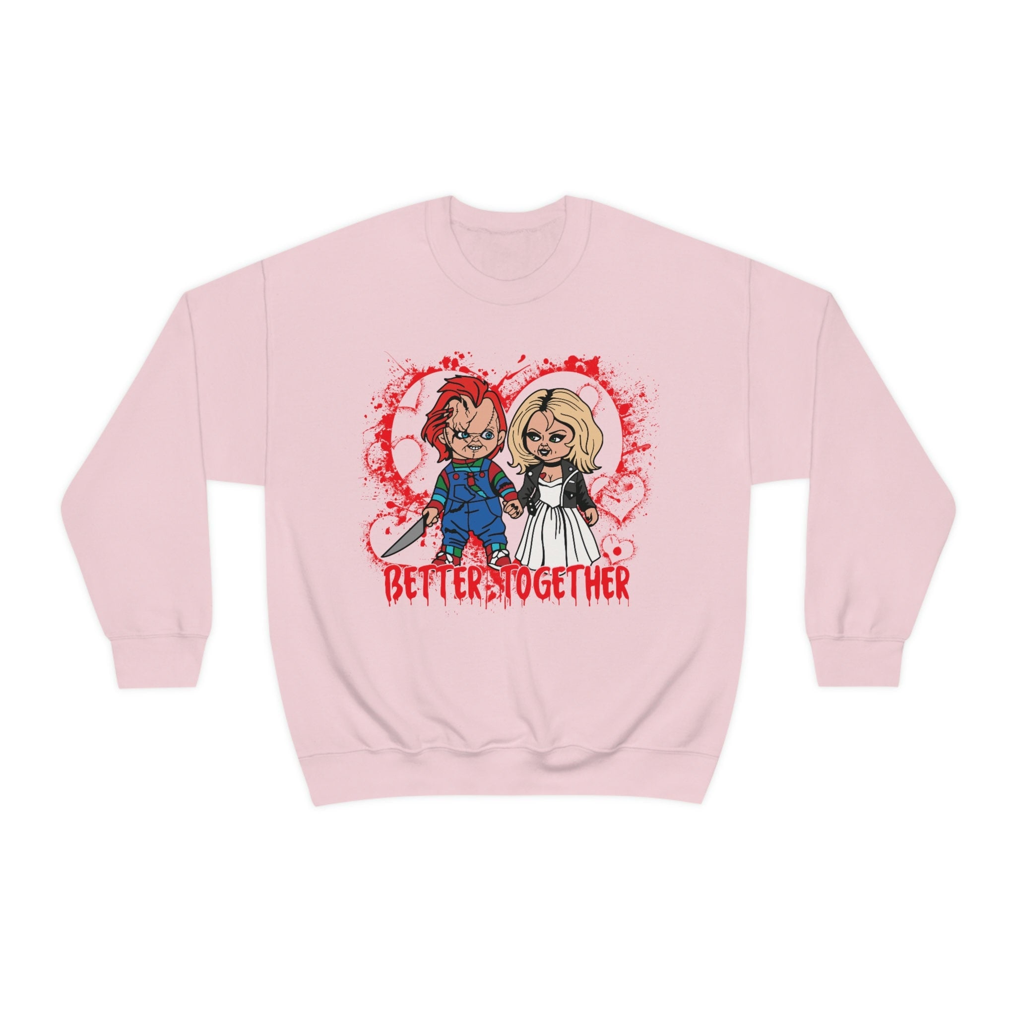 Horror Valentine's Day Sweatshirt - Chucky Inspired Hoodie for Halloween & Horror Fans | Scary Movie Merch for Cosplay & Gift Giving