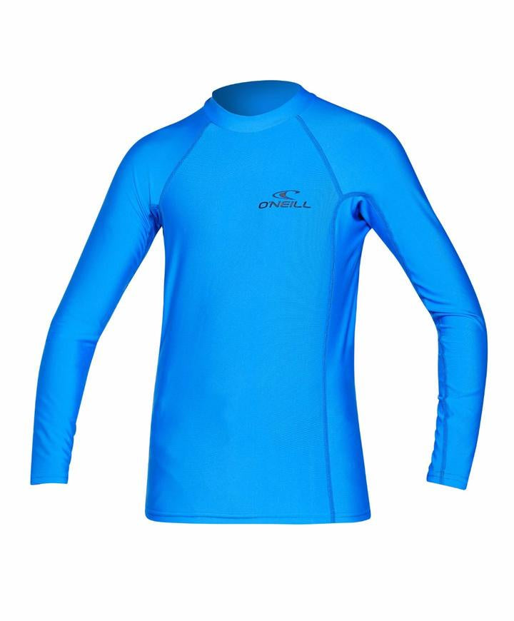 O'Neill Boys Basic Long Sleeve Rashguard Shirt - UPF 50+ Sun Protection for Swimming, Surfing & Outdoor Activities
