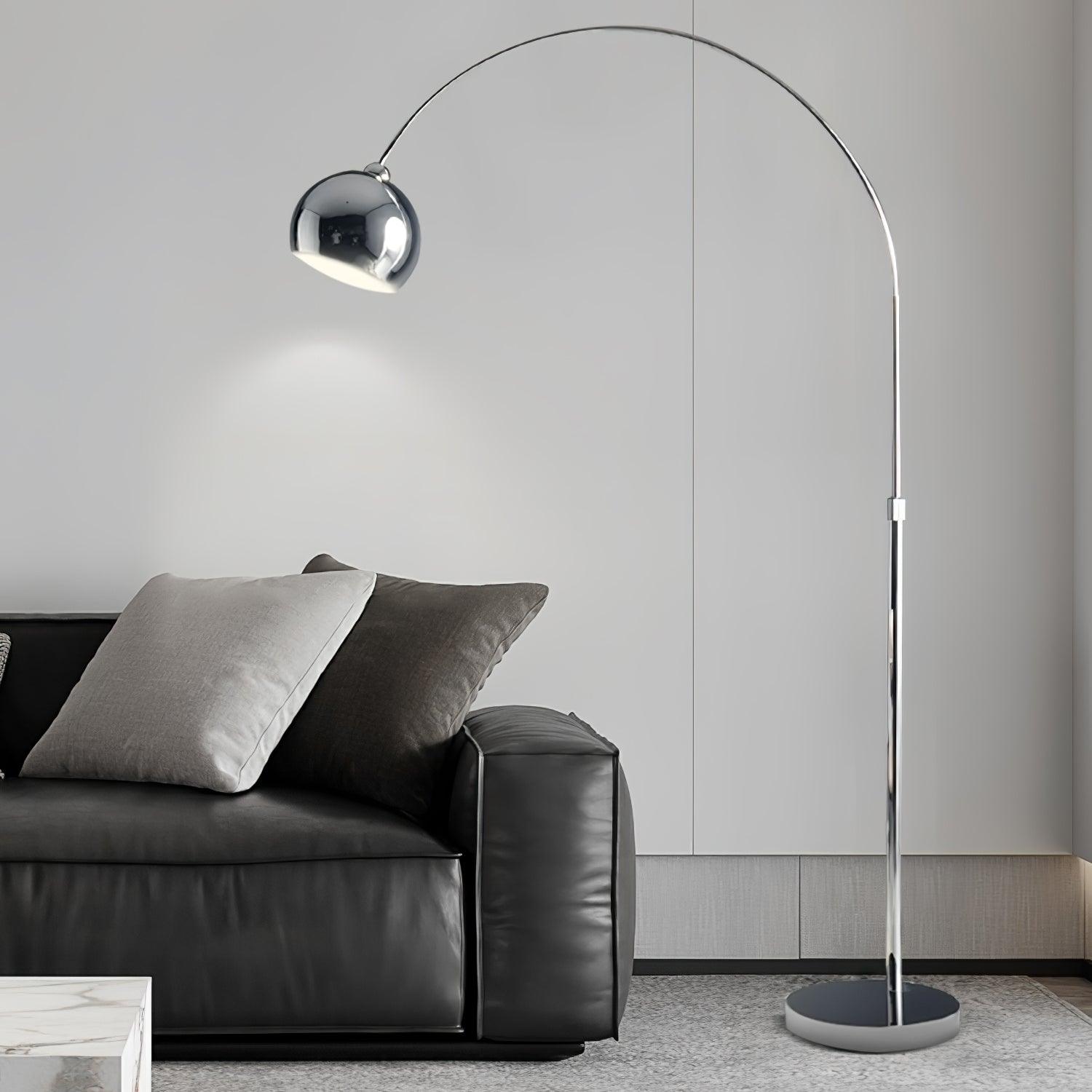 Modern Angler Floor Lamp with Adjustable Arm & LED Bulb - Perfect for Living Room, Bedroom & Office Reading Light