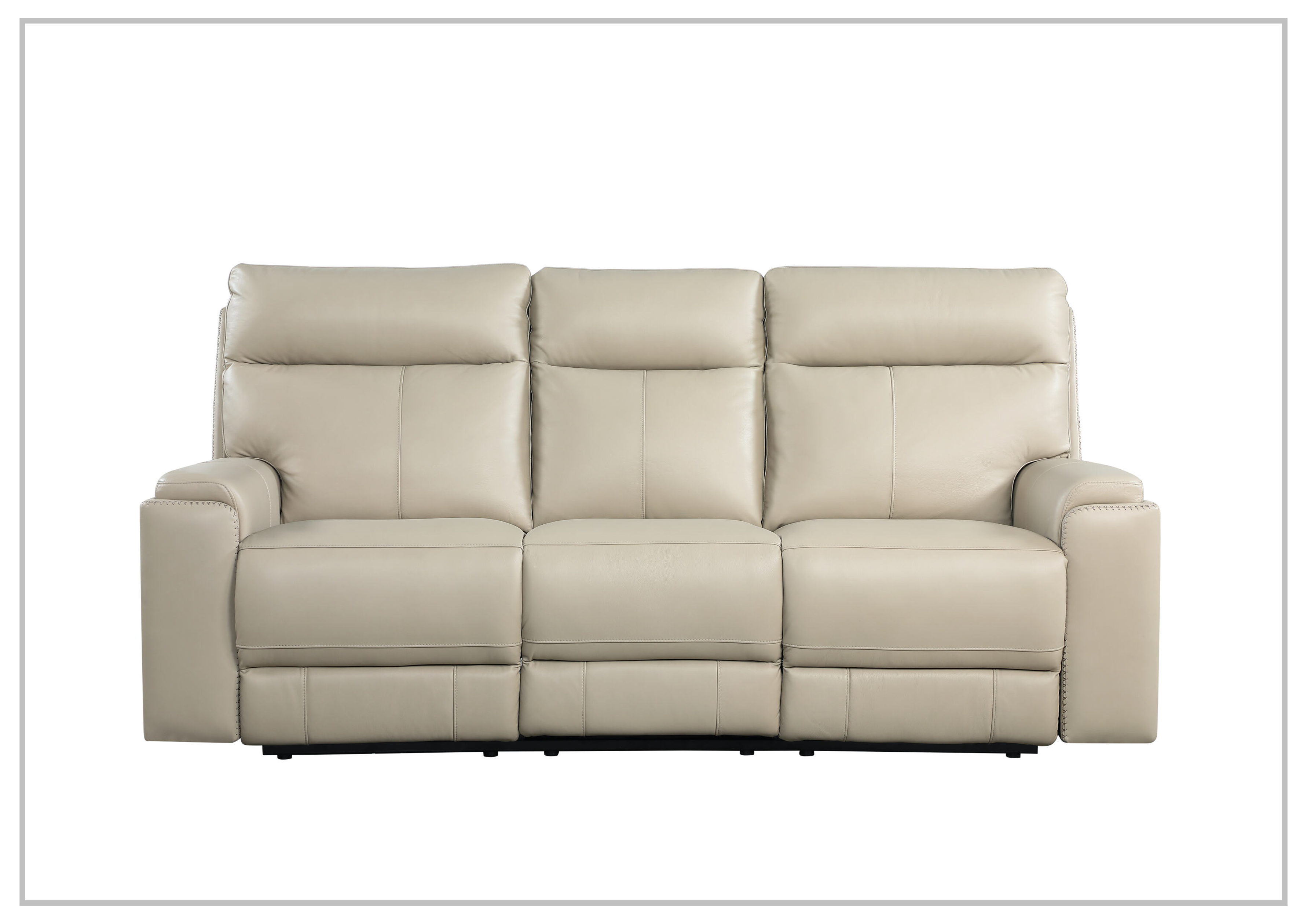Gio Italia Bruna 3-Seater Genuine Leather Power Reclining Sofa - Modern Living Room Furniture for Home Theater & Relaxation