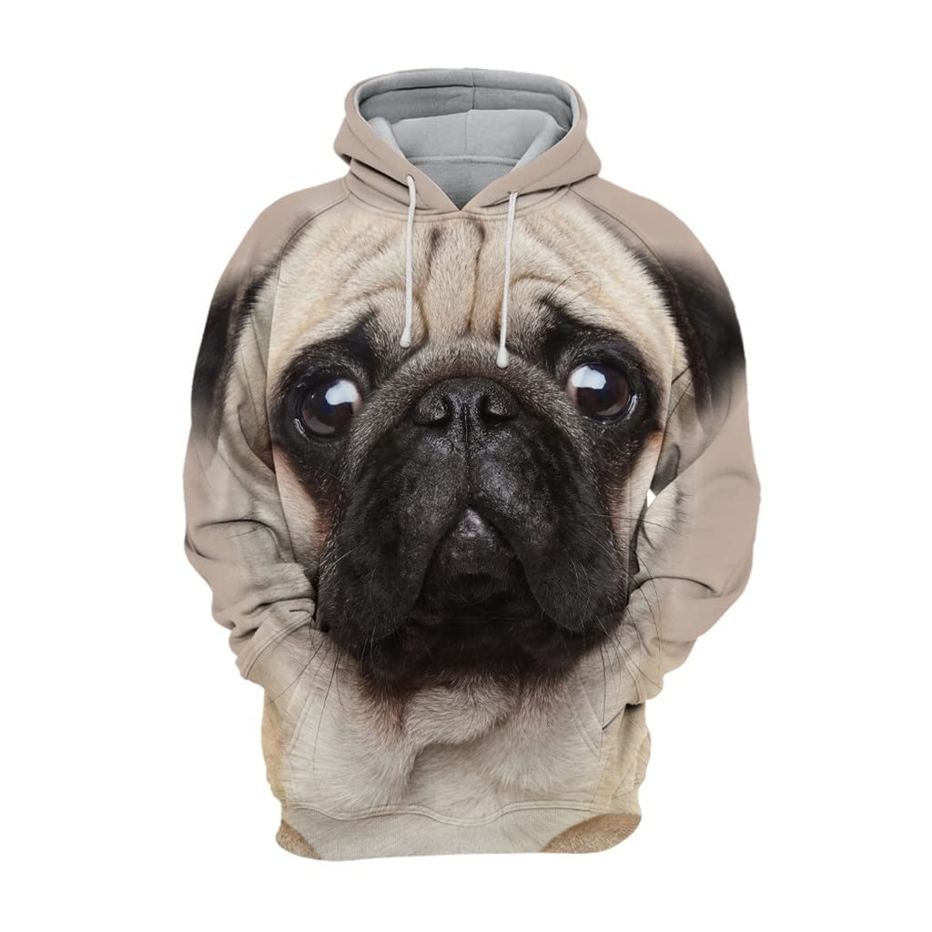MMAXZ 3D Funny Dog Print Hoodie - Full Body Pet Hoodie for Men & Women - Cute Dog Pattern Sweatshirt (Color C, Size XXL) - Perfect for Casual Wear, Pet Lovers Gift & Outdoor Activities