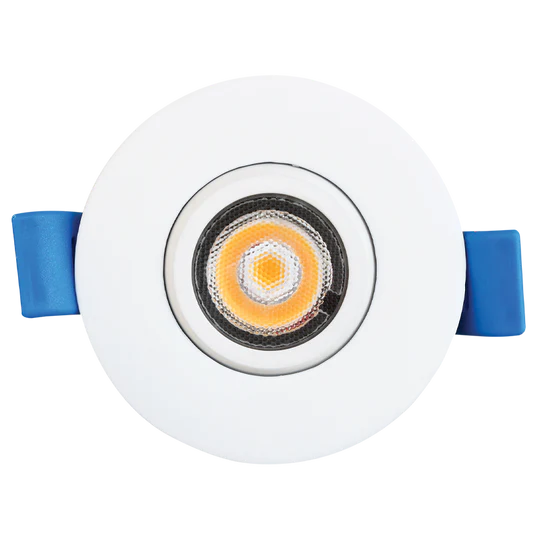 Luxrite LR23236 2-Pack Gimbal Round Snap-In Downlight - 5 CCT Adjustable LED Recessed Light for Kitchen, Living Room & Bedroom