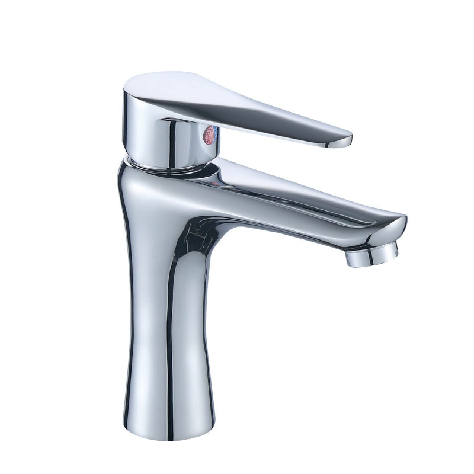 BiaoTeng Single Handle Bathroom Sink Faucet - Single Hole Brass Basin Faucet in Chrome Finish for Bathroom Vanity - Perfect for Modern Home & Commercial Use