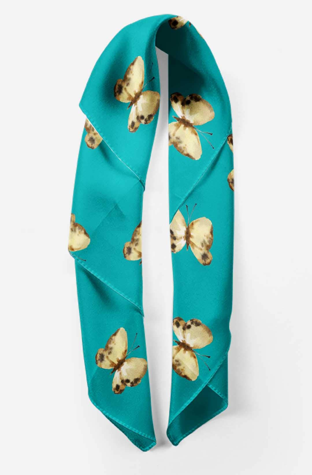 Bimba Pure Silk Printed Head Bandanas & Neck Scarves for Women - Summer Fashion Accessory for Outdoor, Yoga, Beach & Travel