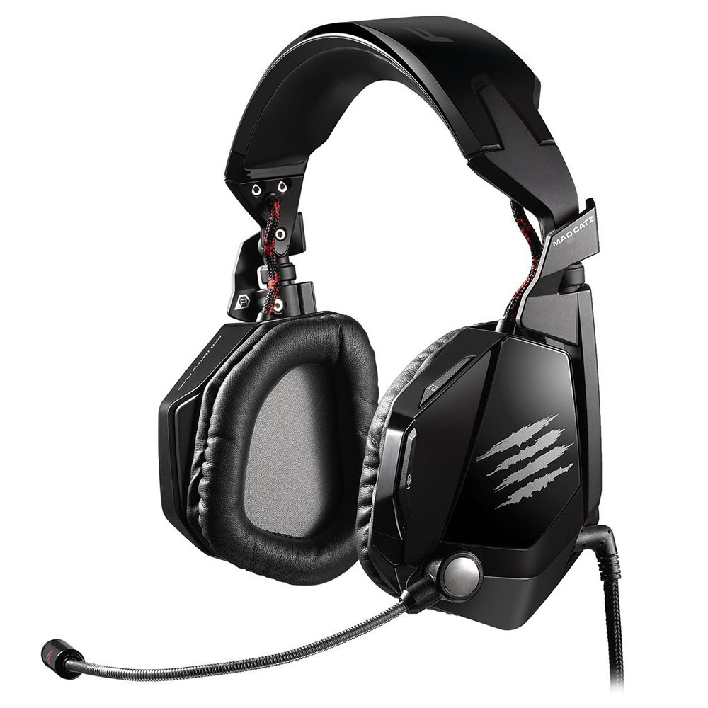 Mad Catz F.R.E.Q.5 Stereo Gaming Headset for PC & Mac - Noise Cancelling Mic, 50mm Drivers, Gloss Black - Perfect for Online Gaming, Streaming & Video Calls