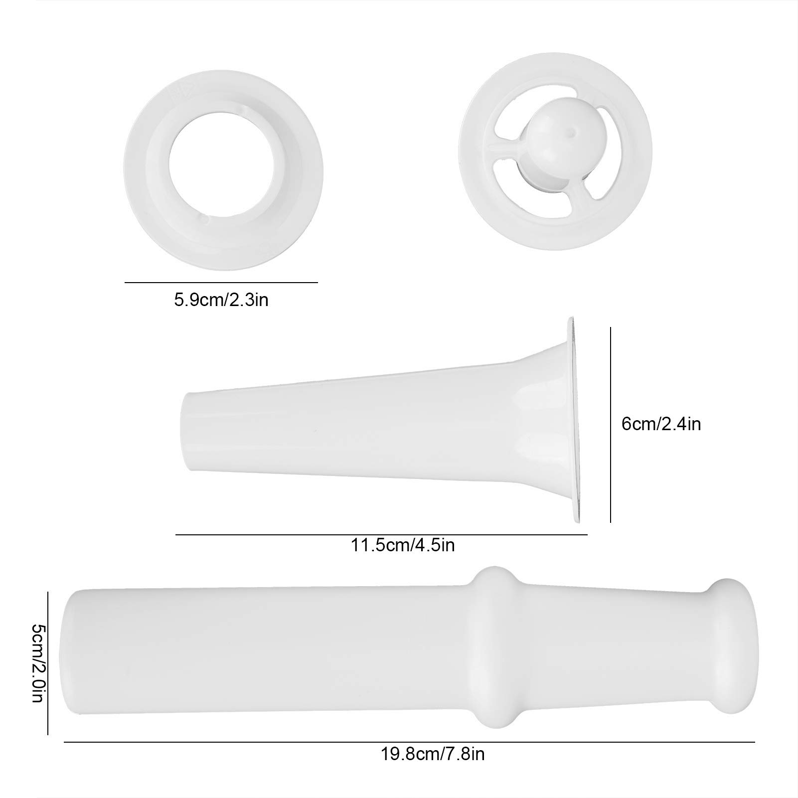 Universal Sausage Stuffer & Food Pusher Attachment for 5# Meat Grinders - Perfect for Making Homemade Sausages, Burgers & Ground Meat in Kitchens
