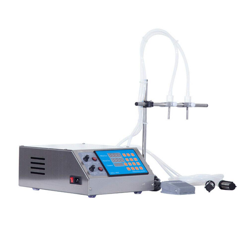 Electric Digital Control Peristaltic Pump Liquid Bottle Filling Machine - 2 Heads, 4000ml/Min for Water, Juice, Milk - Perfect for Beverage Production, Home Brewing & Small Business Packaging
