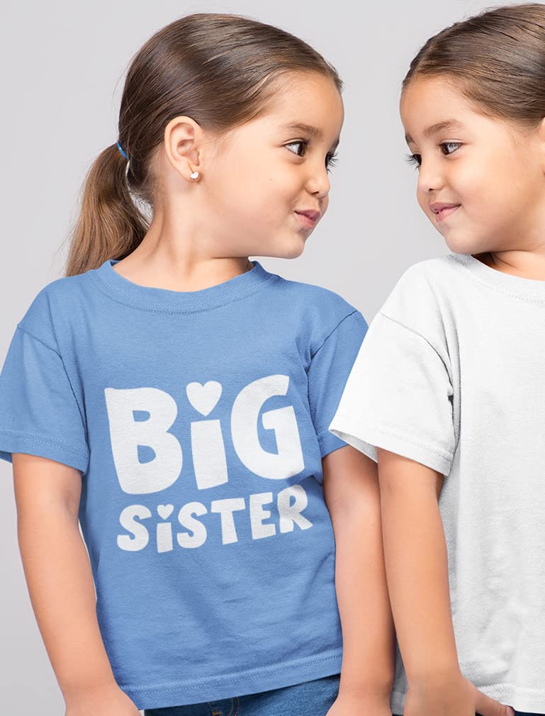 Big Sister Shirt for Toddler Girls - Cute Baby Announcement & Sibling Reveal T-Shirt - Perfect for Gender Reveal Parties & Newborn Photo Shoots